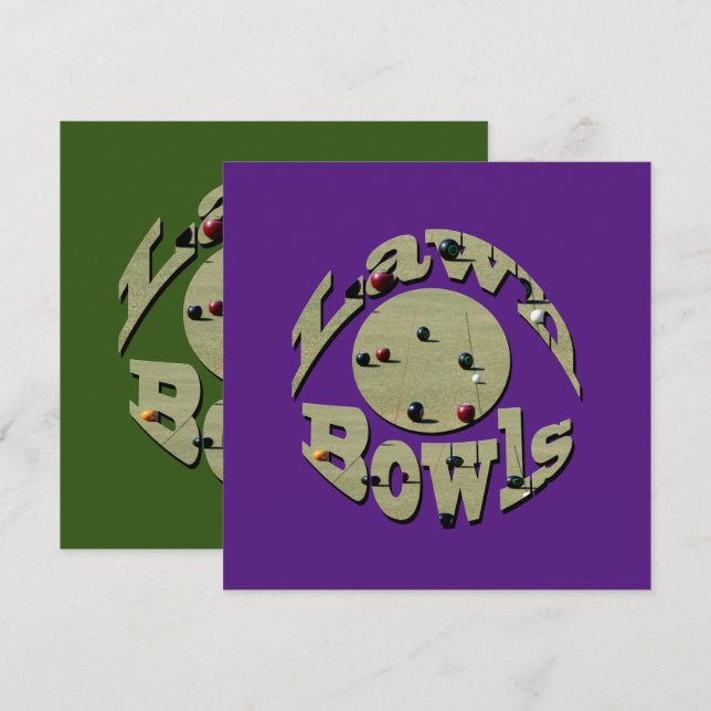 Circular Lawn Bowls Picture Logo,  (Front/Back)