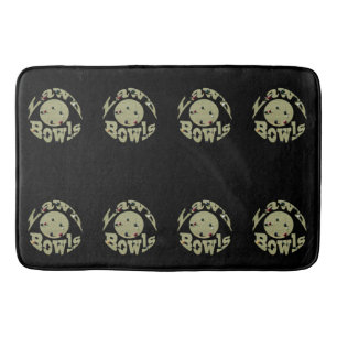 Circular Lawn Bowls Picture Logo,   Bath Mat