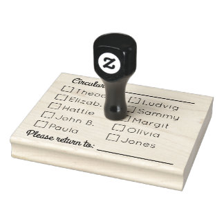 Circular Letter Template 10 Persons any Text Rubber Stamp