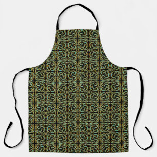 Circular, Linear And Tapered Shapes Abstract Art Apron