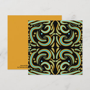 Circular, Linear And Tapered Shapes Abstract Art Card