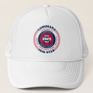 Circular Louisiana State Facts Trucker Hat