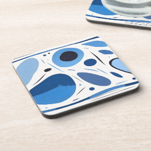 Circular Mirage Madness Abstract Coaster
