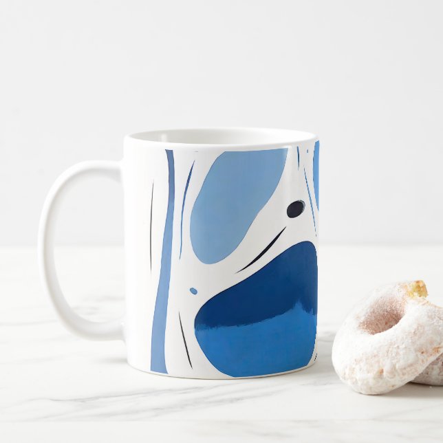 Circular Mirage Madness Abstract Coffee Mug (With Donut)