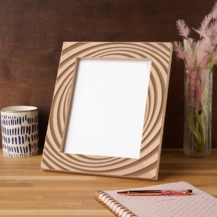 Circular Modern Artsy Laser Etched Picture Frame