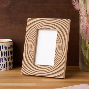 Circular Modern Artsy Laser Etched Picture Frame