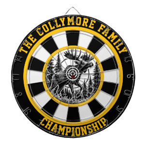 Circular Moose Bullseye Design Dartboard
