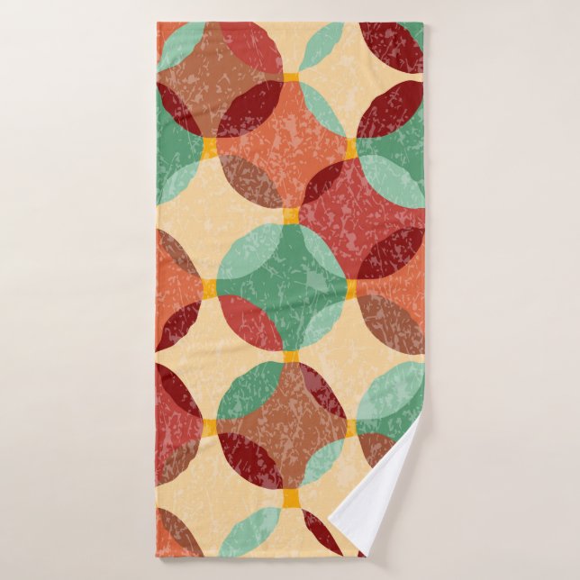 Circular mosaic pattern, geometric illustration. bath towel (Bath Towel)