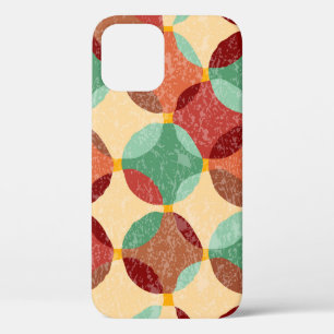 Circular mosaic pattern, geometric illustration. iPhone 12 case