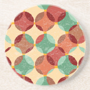 Circular mosaic pattern, geometric illustration. coaster