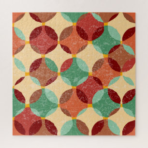 Circular mosaic pattern, geometric illustration. jigsaw puzzle