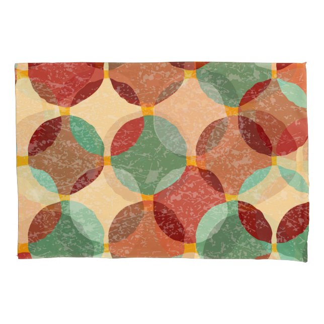 Circular mosaic pattern, geometric illustration. pillowcase (Front)