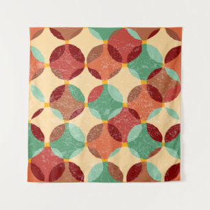 Circular mosaic pattern, geometric illustration. tapestry