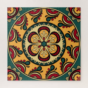 Circular ornaments, colourful seamless pattern. jigsaw puzzle