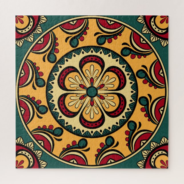 Circular ornaments, colourful seamless pattern. jigsaw puzzle (Vertical)