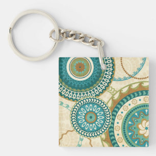 Circular Patterns Key Ring