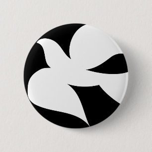 Circular Peace Dove 6 Cm Round Badge