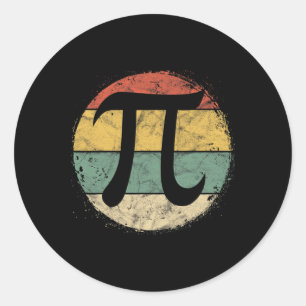 Circular Pi Symbol Pi Day Math Science Teacher Stu Classic Round Sticker