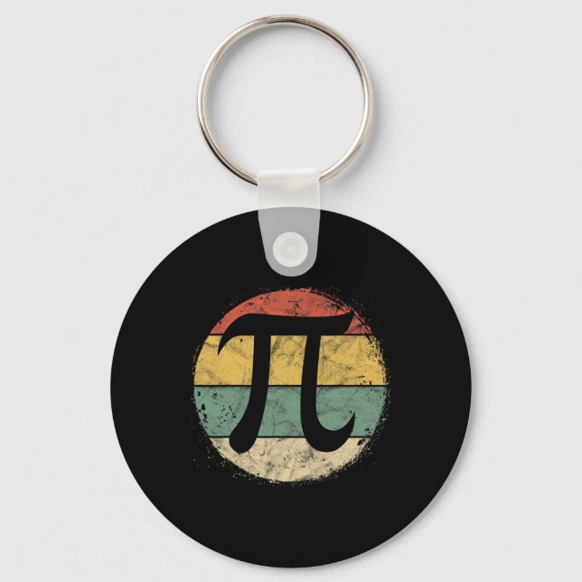Circular Pi Symbol Pi Day Math Science Teacher Stu Key Ring (Front)