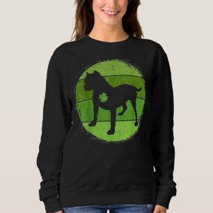 Circular Pitbull Irish Shamrock Dog St Patricks Da Sweatshirt
