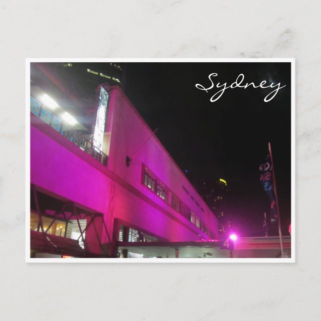 circular quay pink postcard (Front)