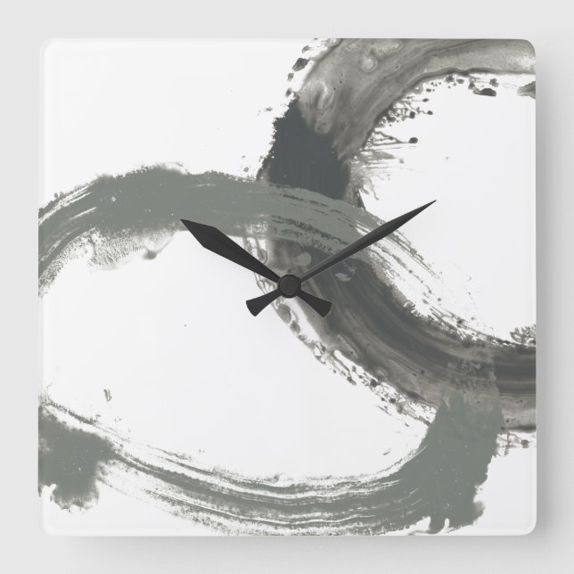 Circular Reaction Square Wall Clock (Front)