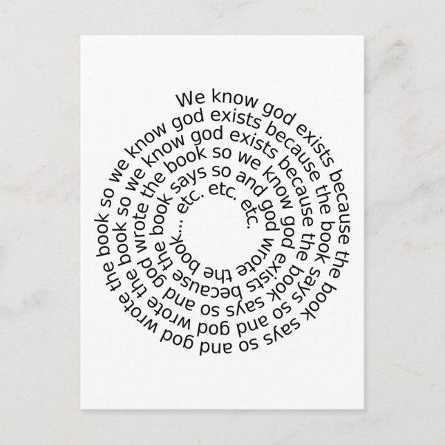 Circular Reasoning (spiral) Postcard (Front)