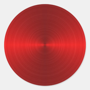 circular red metal pattern classic round sticker