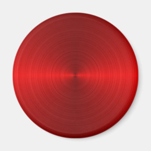 circular red metal pattern magnet