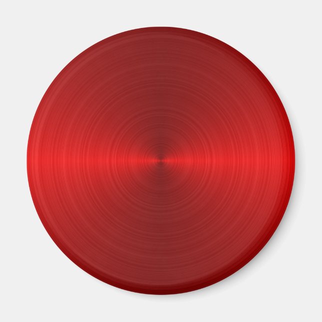 circular red metal pattern magnet (Front)