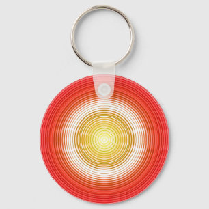 Circular - red orange yellow keychain