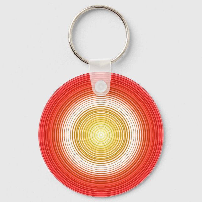 Circular - red orange yellow keychain (Front)