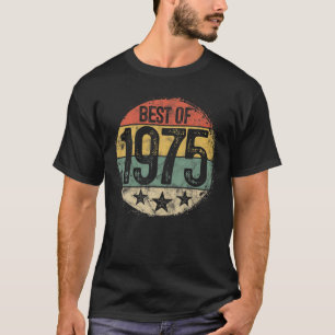 Circular Retro Best Of 1975 46Th Birthday 46 Year T-Shirt