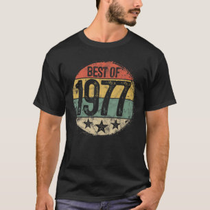Circular Retro Best Of 1977 44Th Birthday 44 Year T-Shirt
