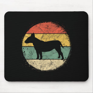 Circular Retro Bull Terrier Owner Bully Parents Mouse Pad