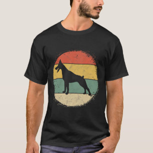 Circular Retro Doberman Owner Pinschers Dobie Dad T-Shirt