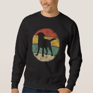 Circular Retro Labrador Owner Golden Black Lab Dad Sweatshirt