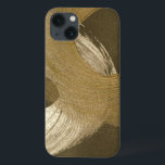 Circular Sandstorm in Tan and Dark Brown iPhone 13 Case<br><div class="desc">There is a lot of movement displayed in this painting by Megan Meagher. The swirls of colour look like circular sandstorms traversing the canvas. Put this on your wall today!</div>