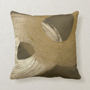 Circular Sandstorm in Tan and Dark Brown Cushion