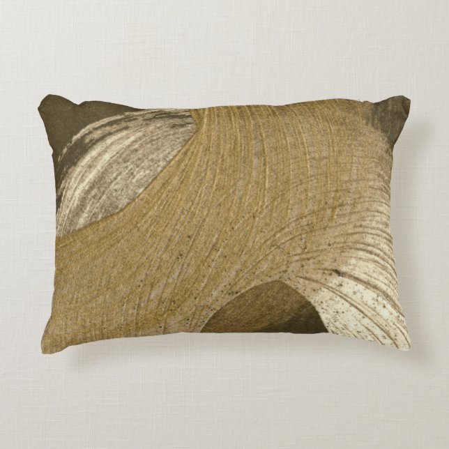 Circular Sandstorm in Tan and Dark Brown Decorative Cushion (Front)