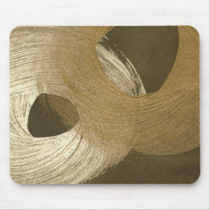 Circular Sandstorm in Tan and Dark Brown Mouse Pad