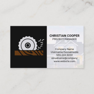 Circular Saw and Wood Home Repairs Business Card