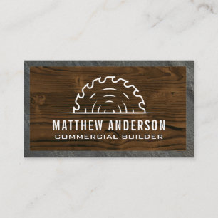Circular Saw Wooden Boards Slate Business Card