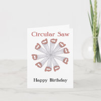 "Circular Saw" woodwork birthday card