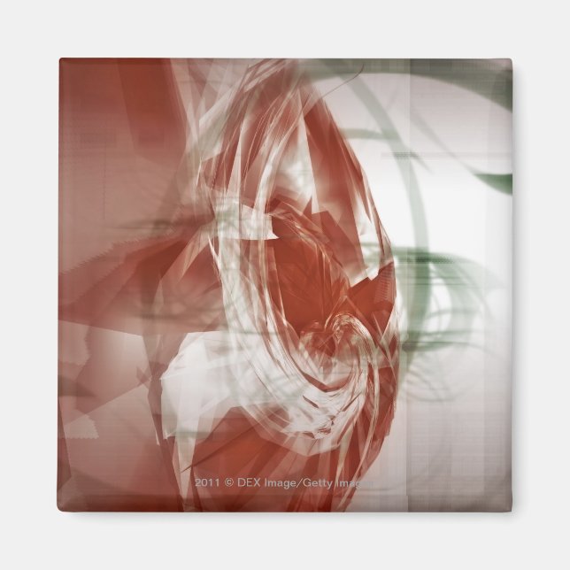 Circular shapes against light background magnet (Front)