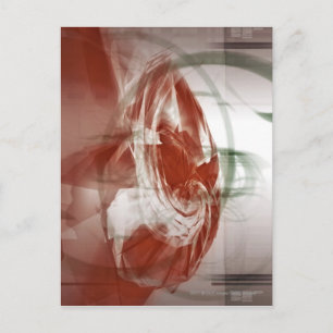 Circular shapes against light background postcard