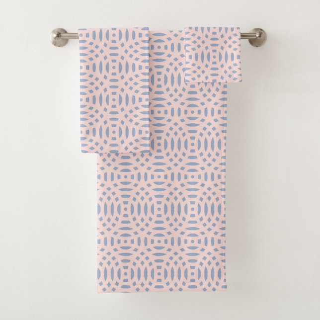 circular shapes seamless pattern bath towel set (Insitu)