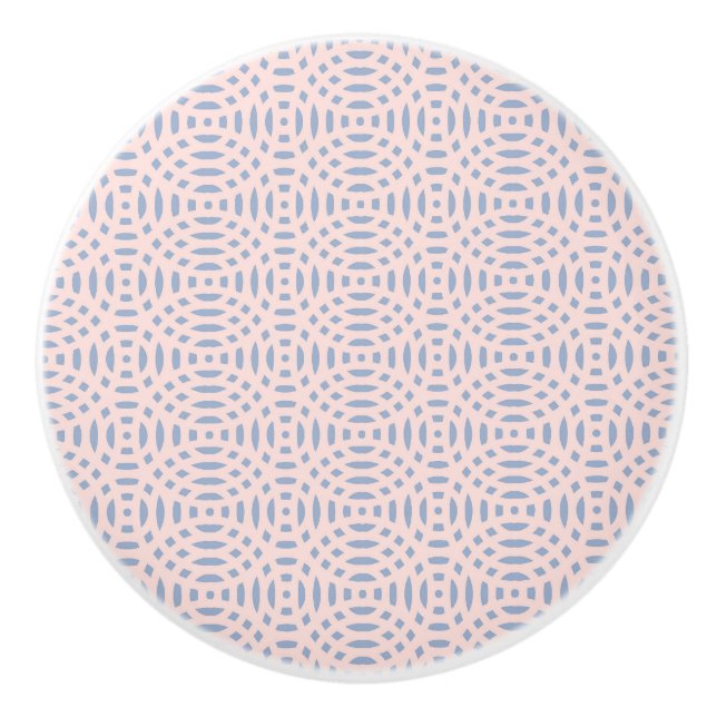 circular shapes seamless pattern ceramic knob (Front)