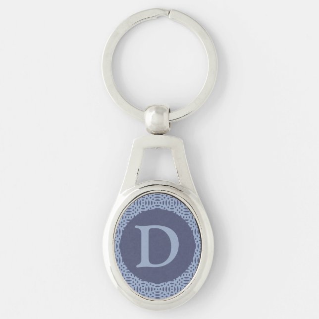 circular shapes seamless pattern key ring (Front)
