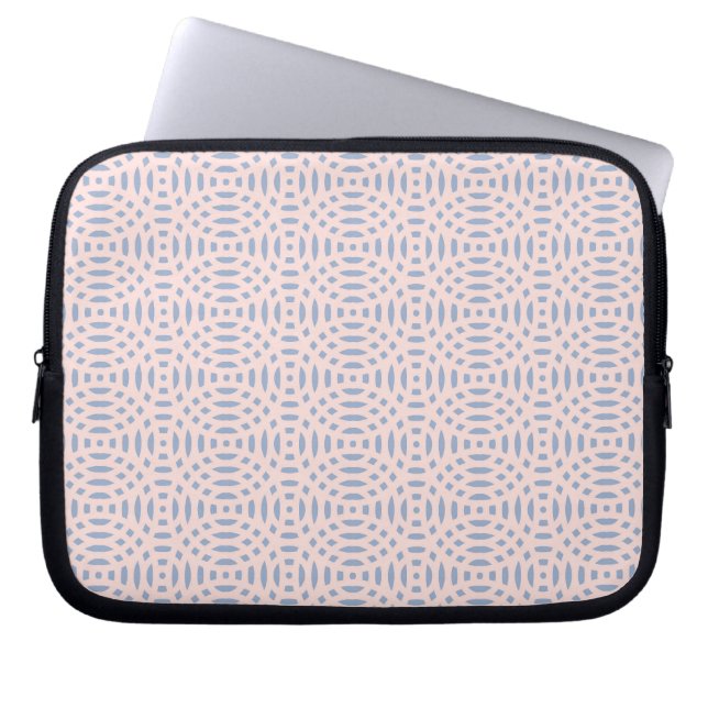 circular shapes seamless pattern laptop sleeve (Front)